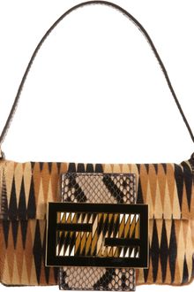 Fendi Ponyhair Rhombi Baguette Bag - Lyst