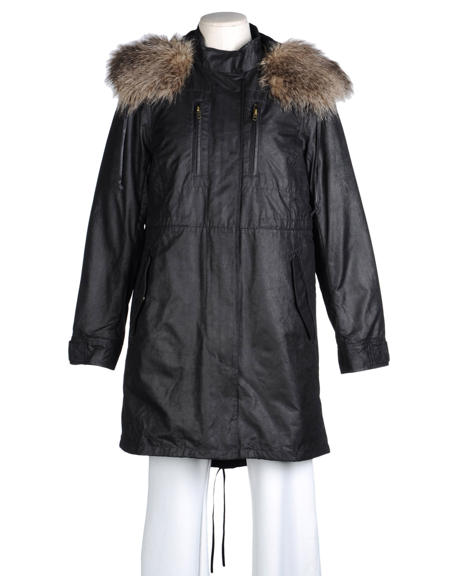 French Connection Parka Jacket in Black Lyst