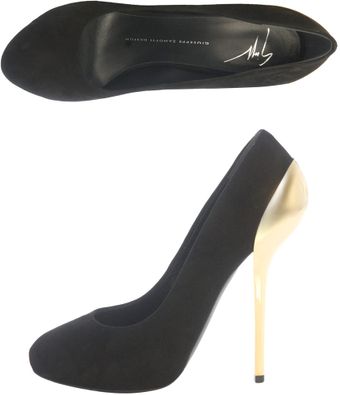 Giuseppe Zanotti Gold Metal Heel Shoes - Lyst