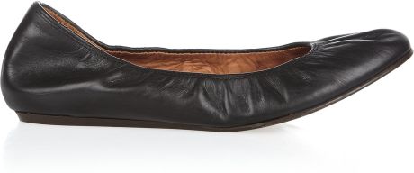 lanvin leather ballet flats
