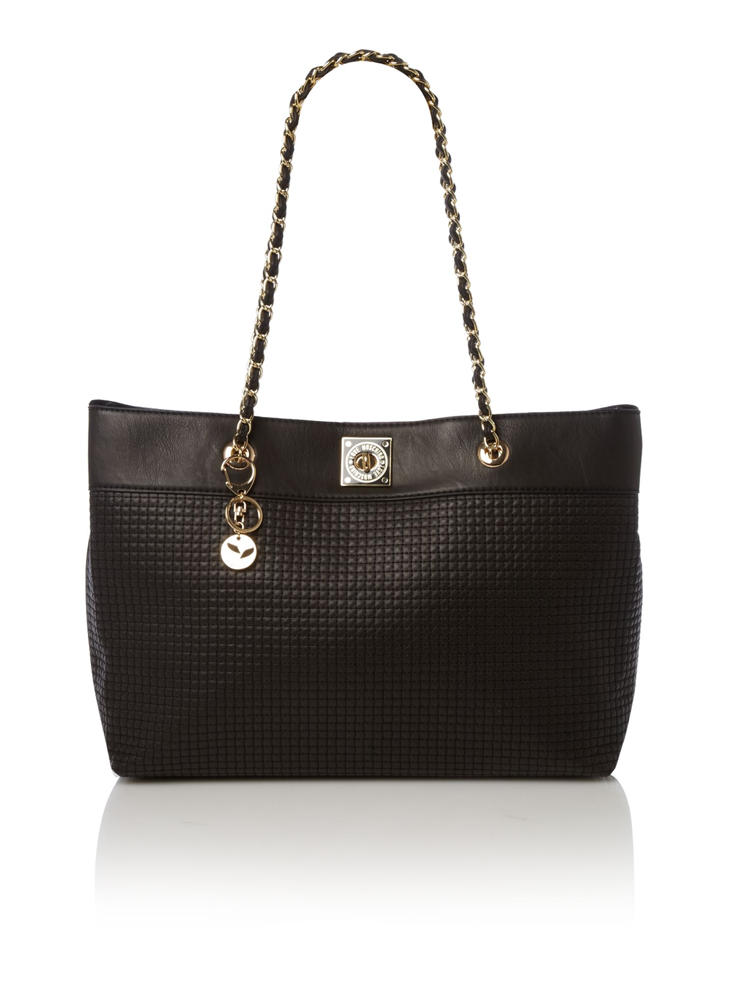 Love Moschino Super Quilted Large Tote Bag in Black | Lyst