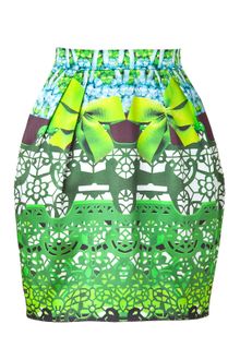 Mary Katrantzou Jade and Sky Printed Silk Tulip Skirt - Lyst