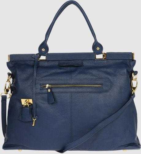 Parentesi Large Leather Bag in Blue (grey) - Lyst