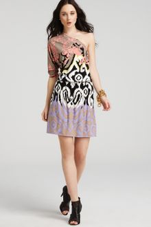 Tibi Dress Printed One Shoulder - Lyst