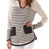 Tory Burch Odessa Stripe Tunic in Beige (blue) - Lyst