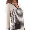 Tory Burch Odessa Stripe Tunic in Beige (blue) - Lyst