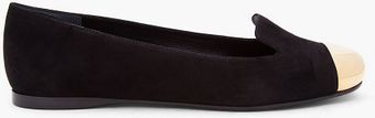 Yves Saint Laurent Black Suede Evelyn Loafers - Lyst