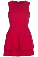 Alexander McQueen Wool Crepe Split Dress