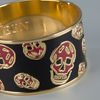 Alexander Mcqueen Skull Cuff Bracelet in Gold - Lyst