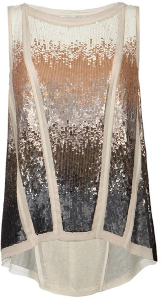 AllSaints Embellished Ombre Tank - Lyst