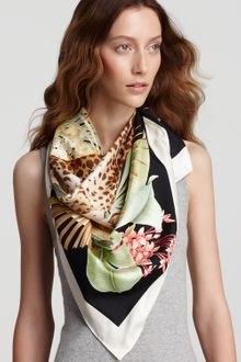 Ferragamo Foulard Leopard Silk Scarf - Lyst