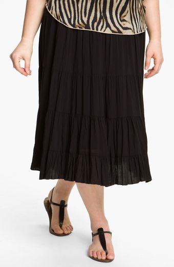 Karen Kane Crushed Tier Skirt - Lyst
