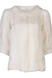 Oscar de la Renta Embroidered Blouse - Lyst