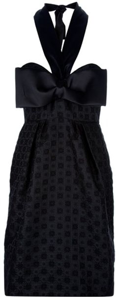 Stella Mccartney Halterneck Dress in Black - Lyst