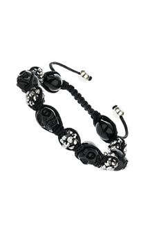 Topshop Skull and Glitter Ball Bracelet - Lyst