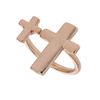 Topshop Double Cross Ring in Gold - Lyst