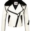 Acne Rita Leather and Shearling Jacket in Beige (black white) - Lyst
