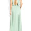 By Malene Birger Chain Trimmed Pleated Crepe Gown in Green (mint) - Lyst