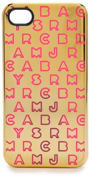 Marc By Marc Jacobs Dreamy Logo Metallic Iphone 4 Case - Lyst