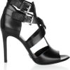 Michael Kors Leather Sandals in Black - Lyst
