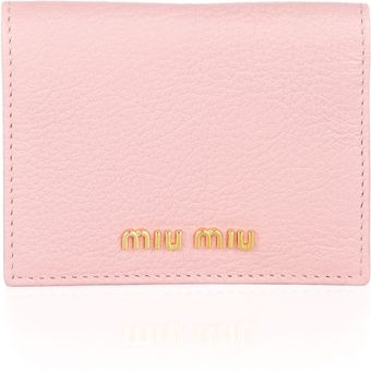 Miu Miu Texturedleather Cardholder - Lyst