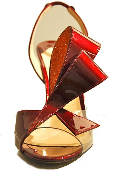 Nicholas Kirkwood Bow Sling Back in Red (bordeaux) - Lyst
