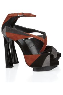Pierre Hardy Geometric Suede Sandals - Lyst