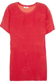 Sonia By Sonia Rykiel Bow-Embossed Silk Shift Dress - Lyst