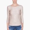 Alice + Olivia Taupe Eleonara Sequin Blouse in Beige (taupe) - Lyst