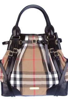 Burberry Leather Tote - Lyst