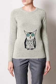 Burberry Prorsum Owl Intarsia Knit Sweater - Lyst
