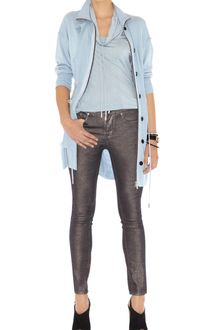 Karen Millen Metallic Coated Jean - Lyst
