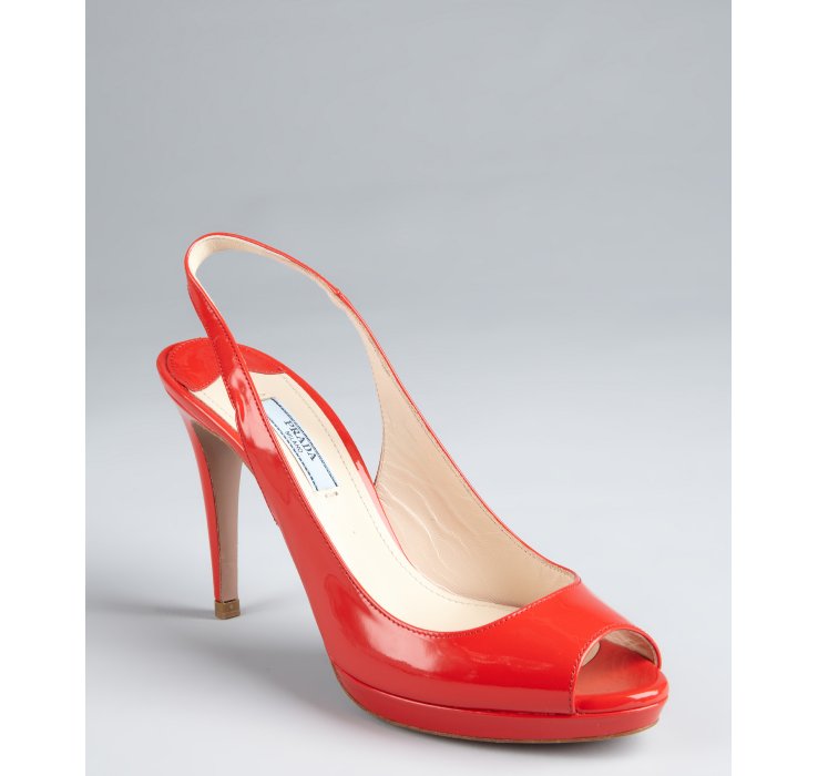 red sling backs