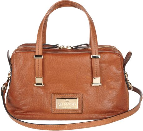 Valentino Medium Leather Bag in Brown - Lyst