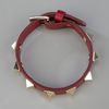 Valentino Studded Leather Bracelet in Red - Lyst