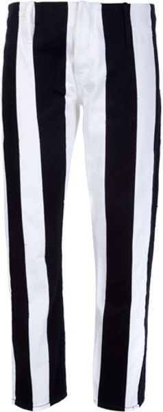 Acne Hip Stripe Trouser in Black - Lyst