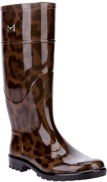 Dolce & Gabbana Leopard Print Wellington Boot in Animal (leopard) - Lyst