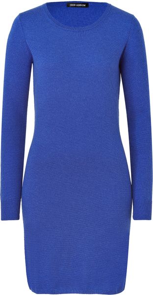 Iris Von Arnim Royal Blue Falcon Knit Dress - Lyst