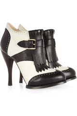 McQ by Alexander McQueen Twotone Leather Ankle Boots