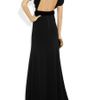 Burberry Prorsum Belted Crepe Gown in Black - Lyst