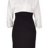 Paule Ka Whiteblack Draped Combo Dress in Black (white) - Lyst