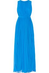 Tibi Draped Silkchiffon Gown