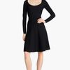 Valentino Stretch Knit Dress in Black - Lyst