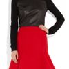 Versace Flared Wool Skirt in Red - Lyst