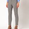 Asos Collection  Super Skinny Trousers in Herringbone Print in Gray (blackwhite) - Lyst