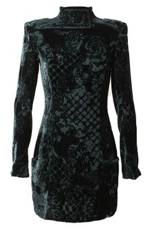 Balmain Devore Velvet Dress - Lyst