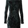 Balmain Devore Velvet Dress in Green - Lyst