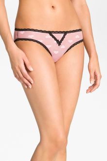 Betsey Johnson Heartbeat Lace Trim Bikini - Lyst