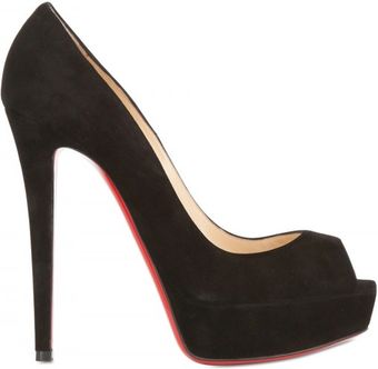 Christian Louboutin 140mm Banane Suede Open Toe Pumps - Lyst