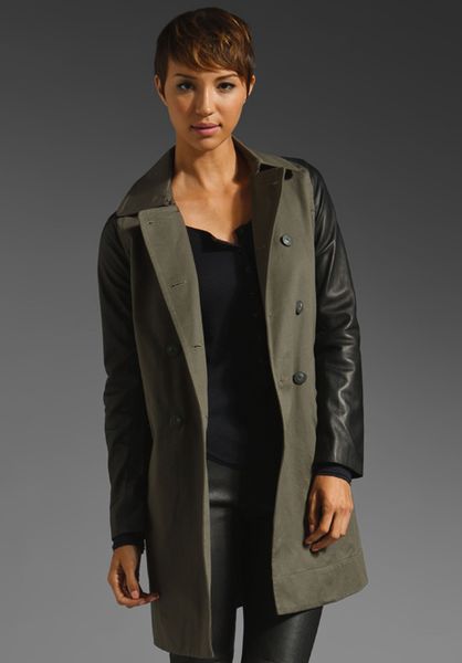 Elizabeth And James Hanneli Jacket in Military Greenblack in Green (military green & black) - Lyst